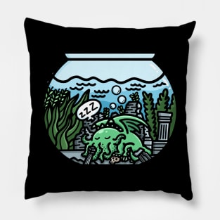 Cthulhu's Fishbowl Dream: A humorous take on the Great Old One Pillow