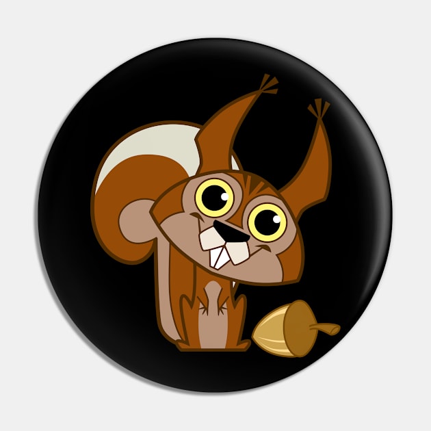 Squirrel and The Nut Pin by viSionDesign