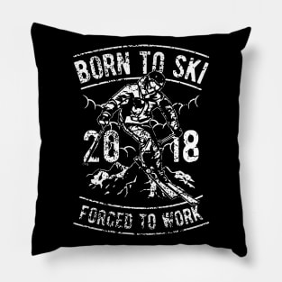 Born To Ski Pillow