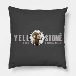 I Saw a Bighorn, Yellowstone National Park Pillow