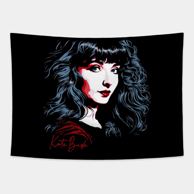 Kate Bush - 80s Retro Design Tapestry by DankFutura