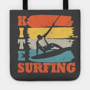 Kite surfing Kite surfer kite board retro vintage design Tote