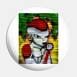 Alien Girl Graffiti Pin