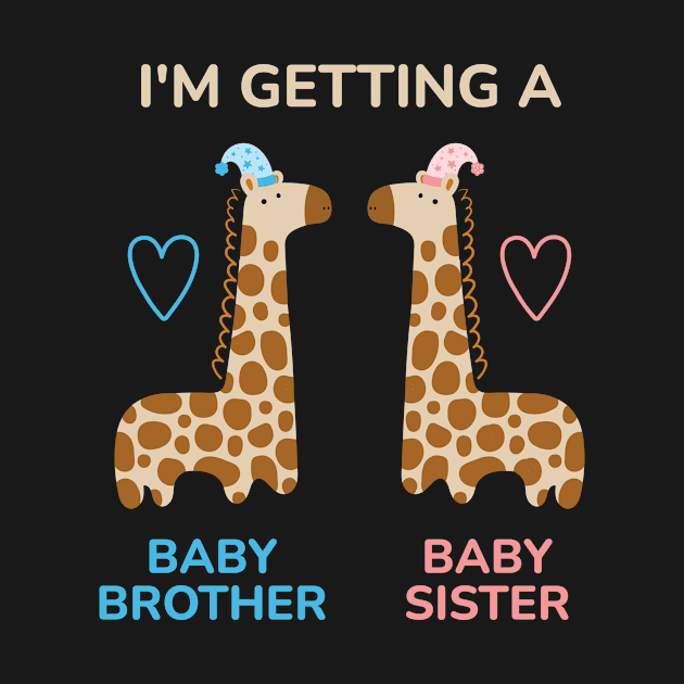 Getting Baby Brother Baby Sister Giraffe by MooonTees