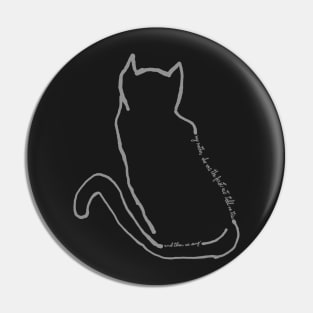 Cat Stories - Shirley Jackson Cat Silhouette Pin