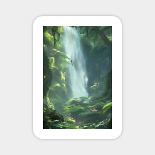 Crystal Clear Waterfalls in a Forest Magnet