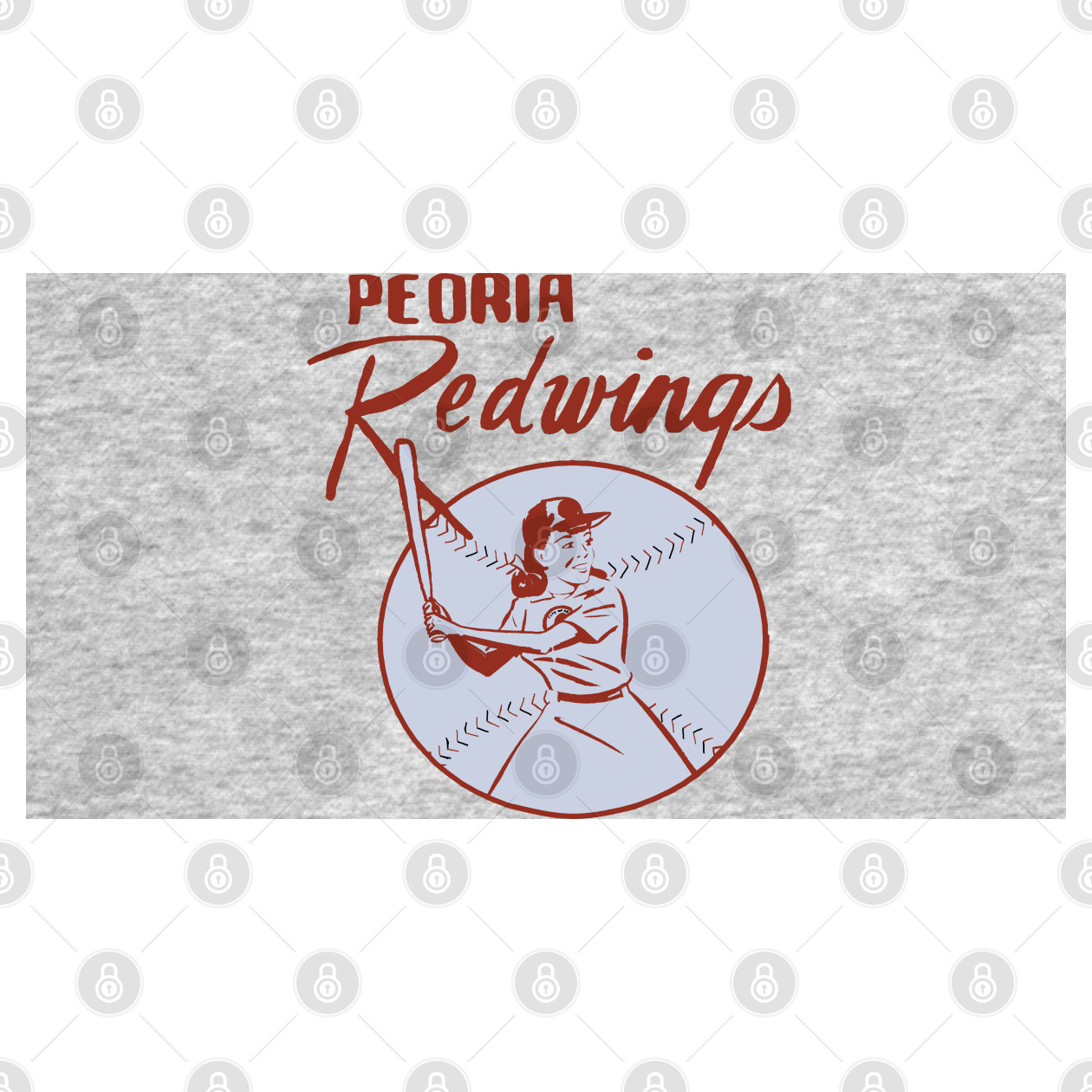 Peoria Redwings - Girls Professional Baseball Unisex Retro T-Shirt S