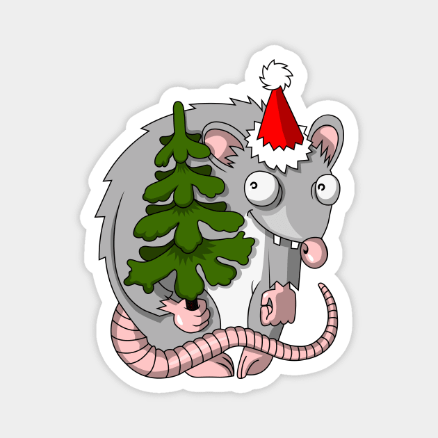 christmas rat Magnet by Shvetsov