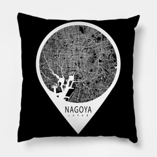 Nagoya, Japan City Map - Travel Pin Pillow