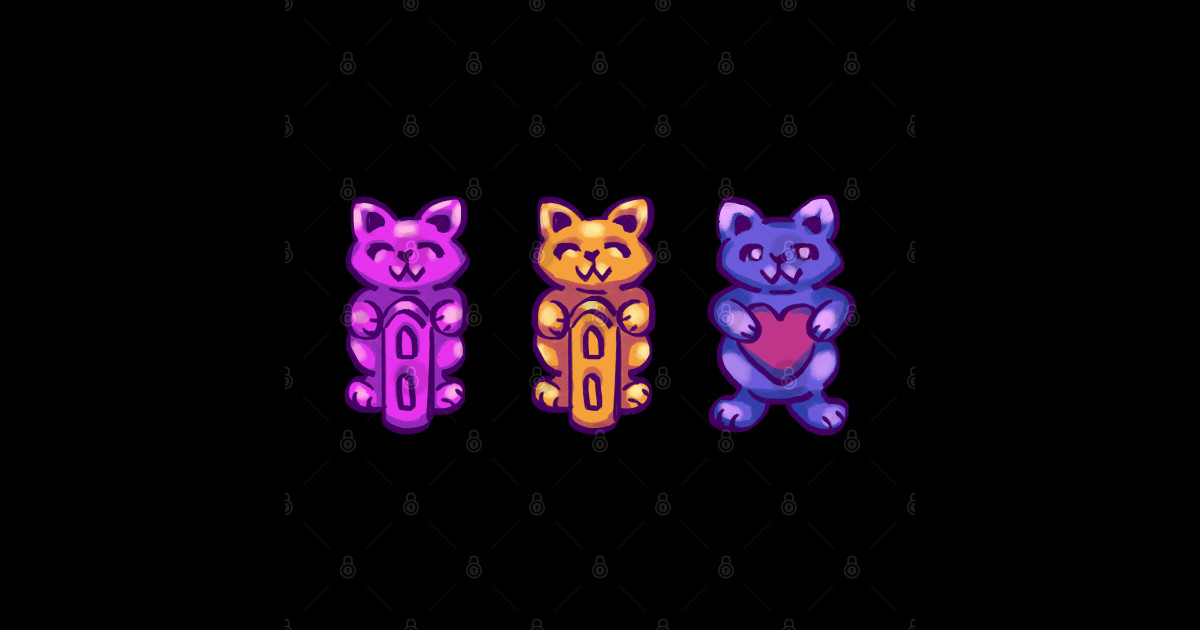 stardew statue of perfection, endless fortune and true perfection cats