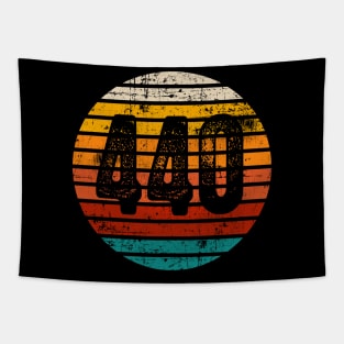 Distressed Vintage Sunset 440 Area Code Tapestry