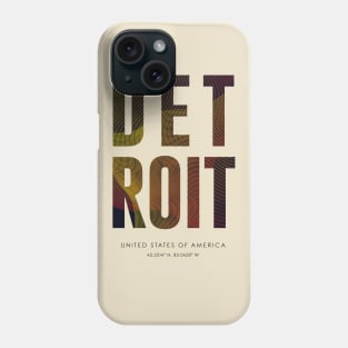 Detroit City typography Phone Case