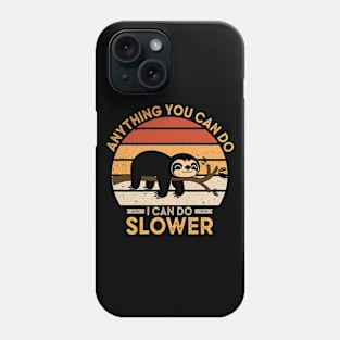 Cute Sloth Lazy Office Worker Working Sloth Statement Chill Phone Case