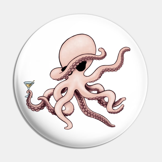 Dabbing Octopus Quarantini Pin by AnimaSomnia