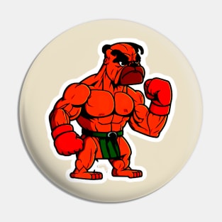 A Boxer Dog with an Angry Expression Pin