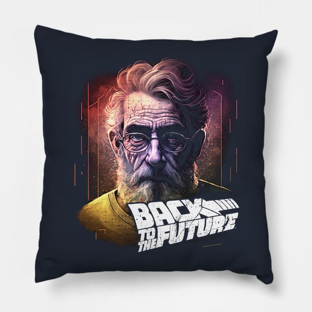 Back in Time: The Ultimate Back to the Futurity T-Shirt Collection Pillow by Meryarts
