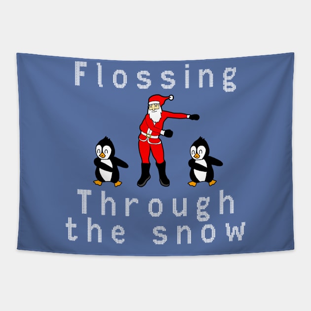 Flossing Through The Snow Tapestry by dankdesigns