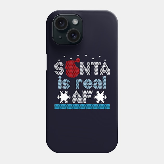 Funny Santa Claus Believe Ugly Christmas Sweater Phone Case by BoggsNicolas