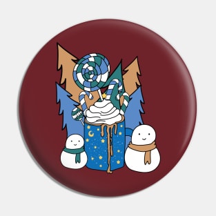 Tis The Season Colorful Winter Design Pin