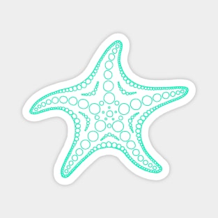 Starfish (cyan/white) Magnet