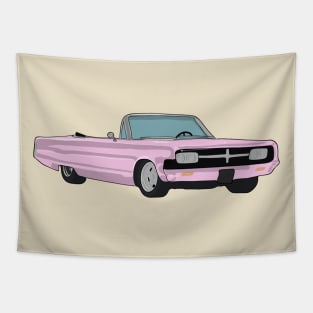 1960s Pink Chevy Car Soft top Tapestry