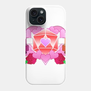 DiceHeart - Lesbian Banner, Red Dice Phone Case