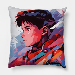 Discover Apocalyptic Anime Art and Surreal Manga Designs - Futuristic Illustrations Inspired by Neon Genesis Evangelion Pillow