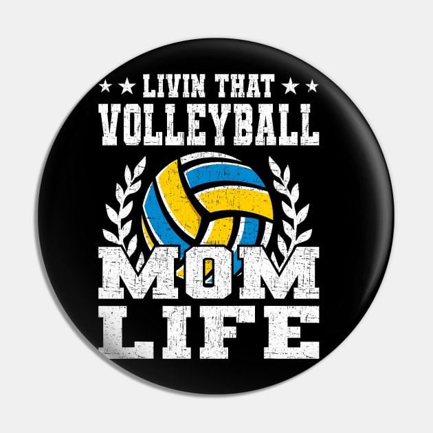 Livin That Volleyball Mom Life Coach Player Pin by jadolomadolo