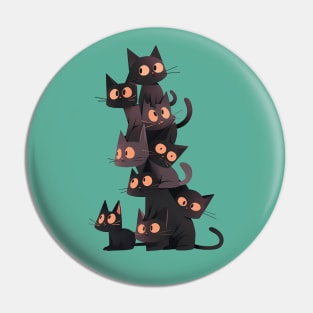 Nine black cats Stacking - Spooky Month Edition Pin