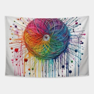 Psychedelic looking abstract illustration Tapestry