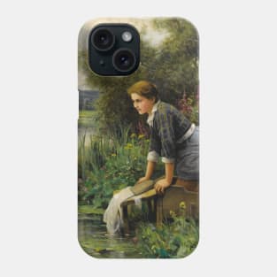 Laundress by the Water's Edge by Daniel Ridgway Knight Phone Case