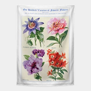 Flower watercolor illustration (1915) Tapestry