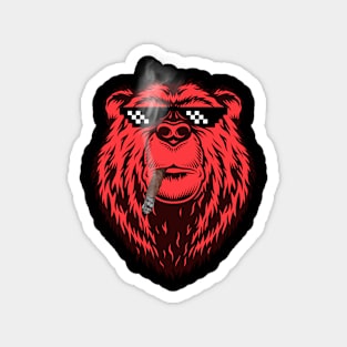 Red Bear Thug Magnet