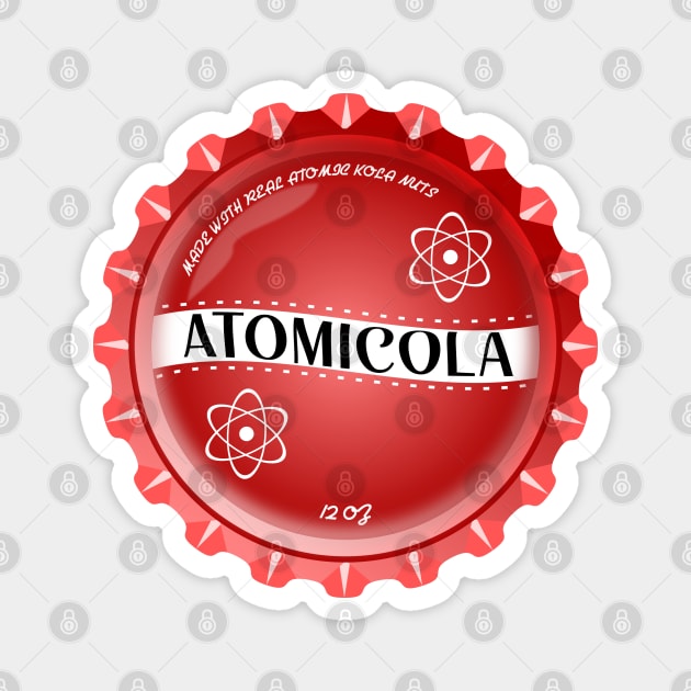 Atomic Cola Soda Bottlecap Magnet by TaliDe