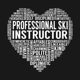 Professional Ski Instructor Heart T-Shirt