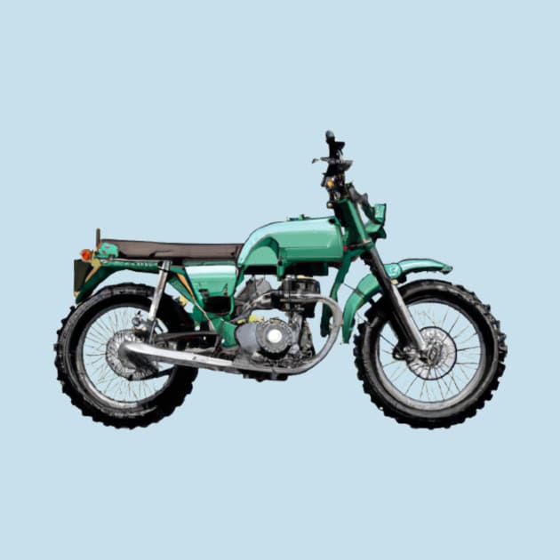 Vintage motorcycle by retroprints