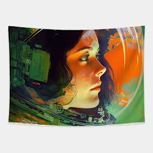 We Are Floating In Space - 46 - Sci-Fi Inspired Retro Artwork Tapestry