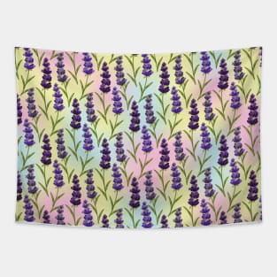 Lavender Flowers Pattern Tapestry