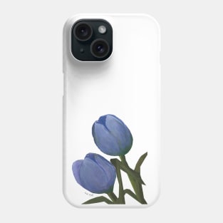 Blue Tulips by Cecile Grace Charles Phone Case