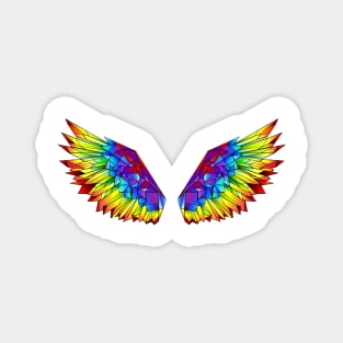 Rainbow Polygonal Wings Magnet