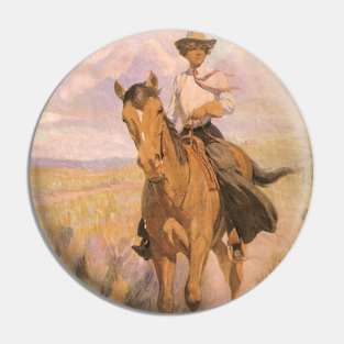 Woman on Horse by William Dunton Pin