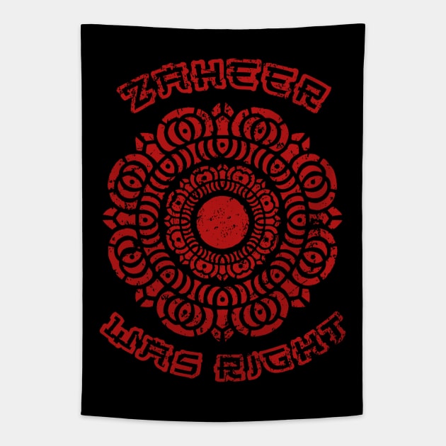 Zaheer was right Tapestry by JonathanGrimmArt