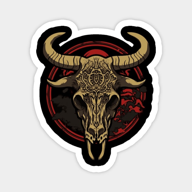 bull skull Magnet by Pixy Official