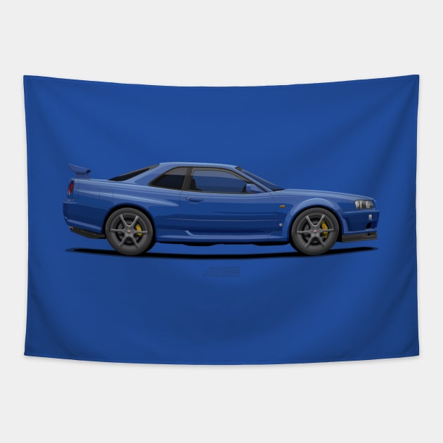 Skyline GTR R34 Blue Tapestry by ARVwerks