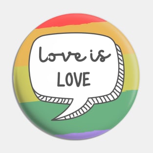 Love is love lgbt Pin