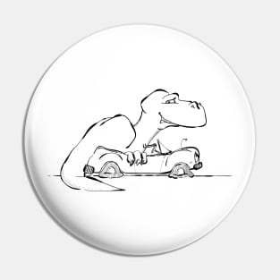 T-rex in Car Pin