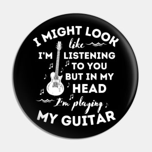 Funny Guitar Player Guitarist Pin