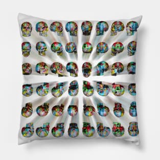 Skull Army of Color Pillow