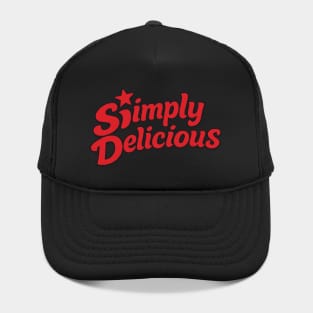 Simply Delicious – Retro Food Lettering Logo Design Hat