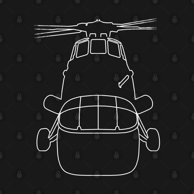 Wessex helicopter outline graphic (white) by soitwouldseem